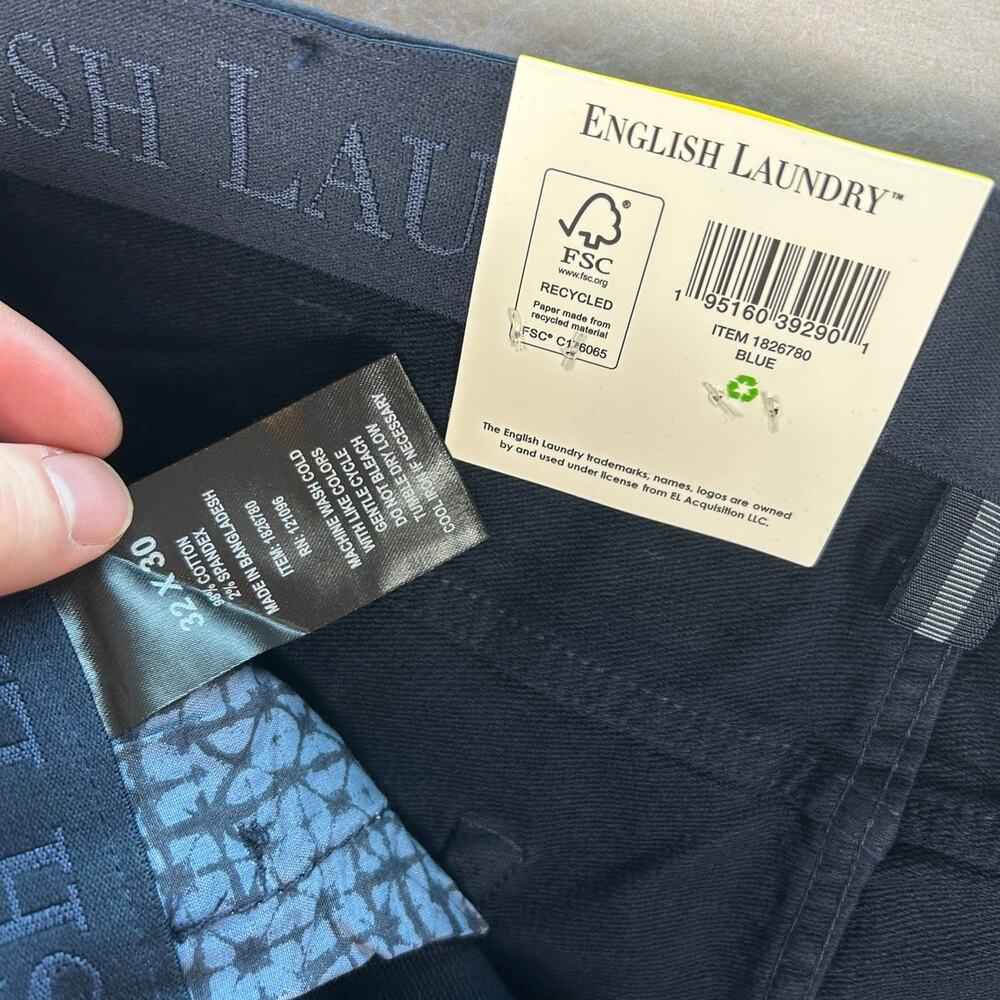 English Laundry Men's Navy Slim Pants 32x30 NWT - Picture 8 of 11